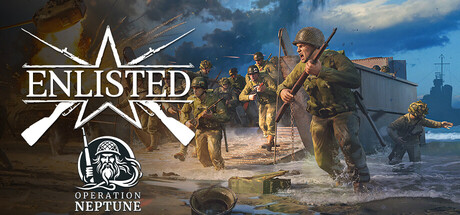 Enlisted official Steam store header artwork, WWII squad shooter
