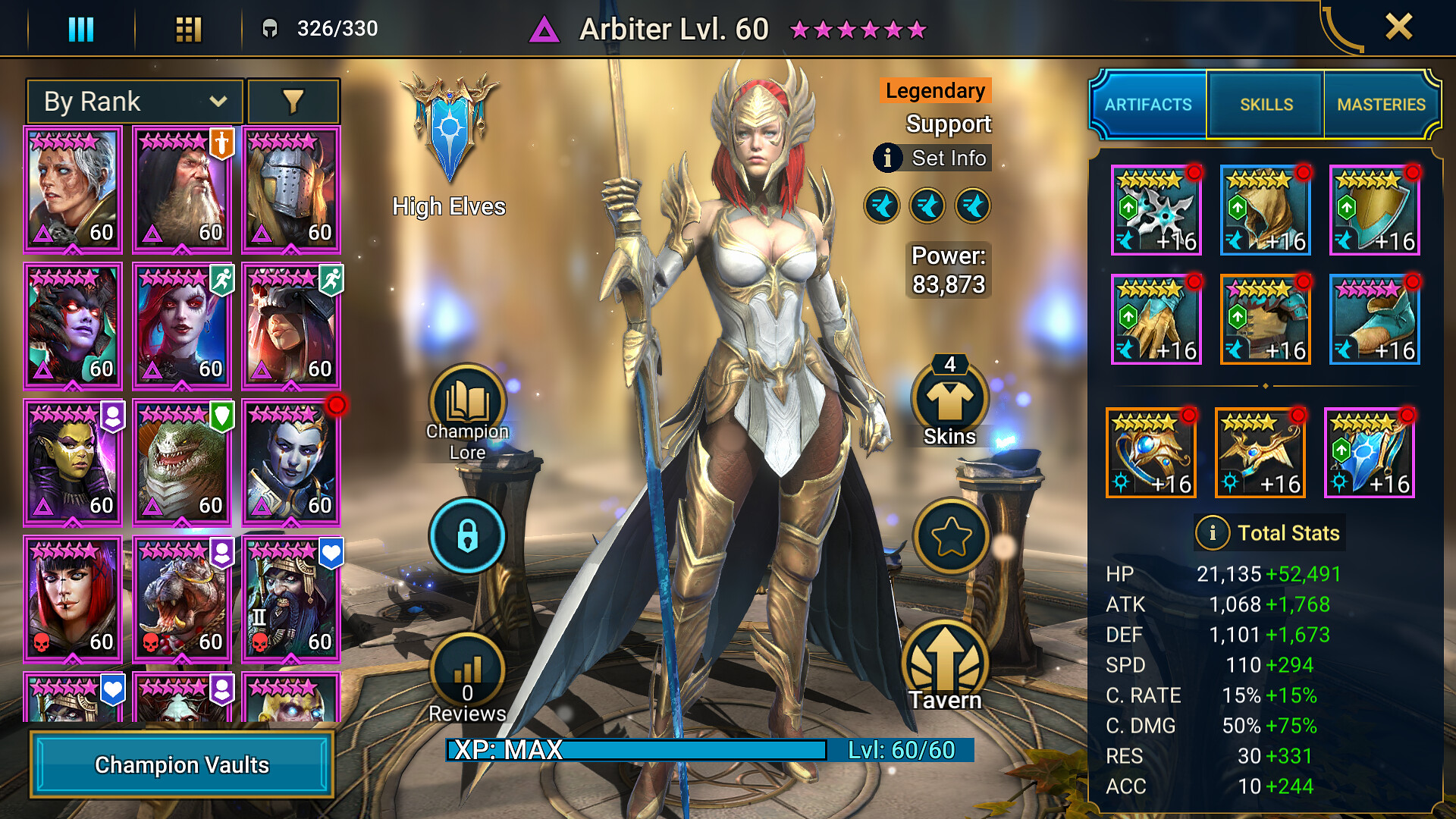 RAID: Shadow Legends in-game screenshot showing turn-based combat