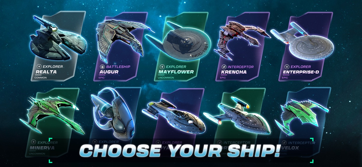 Star Trek Fleet Command mobile game screenshot showing starship combat gameplay
